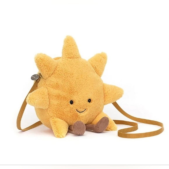 Jellycat AMUSEABLE Sun BAG 9x10" Cross Body Strap Soft & Plush NWT - Picture 2 of 7
